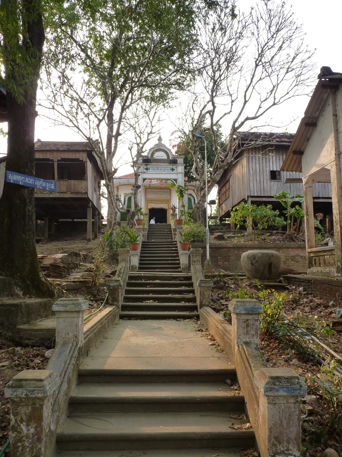 Stairway at Phnom Sambok, photographed in 2011